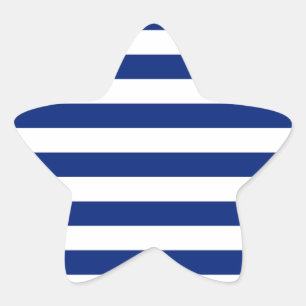 Navy Stripes Nautical Decor Ster Sticker