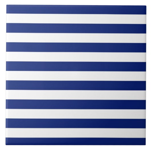 Navy Stripes Nautical Decor Tegeltje (Voorkant)