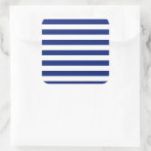 Navy Stripes Nautical Decor Vierkante Sticker (Tas)