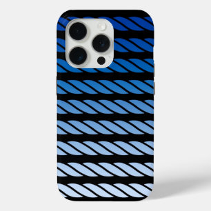 Navy Stripes Nautical Pattern iPhone 15 Pro Case