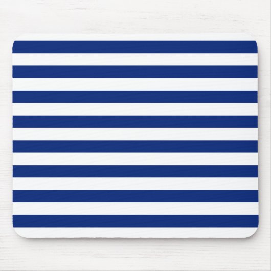 Navy Stripes Nautical Pattern Muismat (Voorkant)
