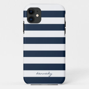 Navy Stripes Pattern Persoonlijke iPhone 5s-draagt 11 Hoesje