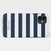 Navy Stripes Pattern Persoonlijke iPhone 5s-draagt Case-Mate iPhone Case (Achterkant (horizontaal))