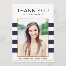 Navy Stripes Photo Afstuderen - Hartelijk dank