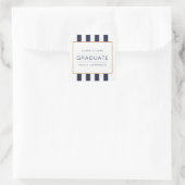 Navy Stripes - Stickers van gepersonaliseerd Afstu (Tas)