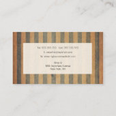 Navy Stripes Wallpaper Hair Stylist Sjabloon Visitekaartje (Achterkant)