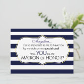 Navy Stripes zal je mijn matron zijn. Kaart (Staand voorkant)