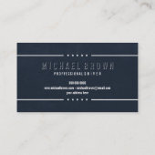 Navy Stuurprogramma Minimalistisch Krachtig Modern Visitekaartje (Achterkant)