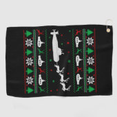 Navy Submarine Onderzeeër Lelijke Kersttrui Golfhanddoek (Horizontaal)