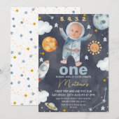 Navy Sun Eerste reis rond de zon 1e verjaardag Kaart (Voorkant / Achterkant)