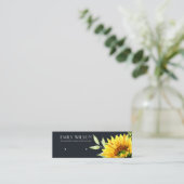 NAVY SUNFLOWER AUTUMN STUD EARRING DISPLAY CARD MINI VISITEKAARTJE (Staand voorkant)