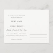 NAVY SUNFLOWER EUCALYPTUS PINE CONE FLORAL WEDING UITNODIGING BRIEFKAART (Achterkant)