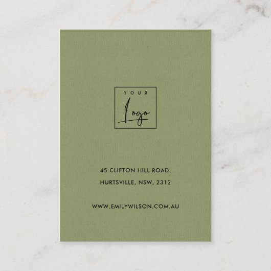 NAVY SUNFLOWER PINE FLORAL BRACELET DISPLAY LOGO VISITEKAARTJE (Achterkant)