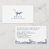 Navy Surf Aquarium Whale Visitekaartje (Voorkant / Achterkant)