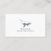 Navy Surf Aquarium Whale Visitekaartje (Voorkant)