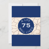 Navy Surprise Birthday Custom Age Invitation Kaart (Achterkant)