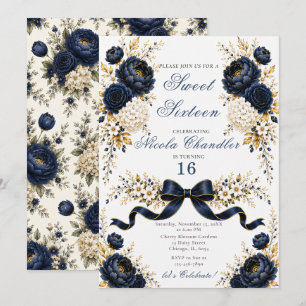 Navy Sweet Sixteen Kaart