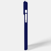 Navy Tan Minimalistische Monogram iPhone Hoes (Achterkant / Links)