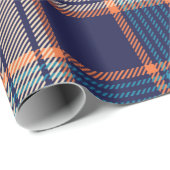 Navy tartan-patroon cadeaupapier (Rol Hoek)
