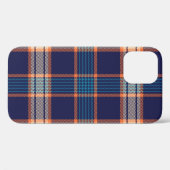 Navy tartan-patroon Case-Mate iPhone case (Achterkant (horizontaal))