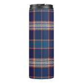 Navy tartan-patroon thermosbeker (Achterkant)