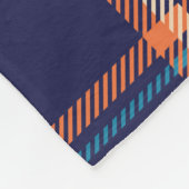 Navy tartan plaid patroon fleece deken (Hoek)