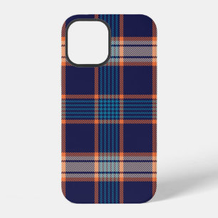Navy tartan ruitpatroon iPhone 12 hoesje