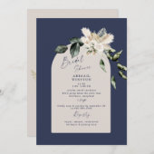 Navy & Taupe Pampas Boho Bridal Shower Kaart (Voorkant / Achterkant)