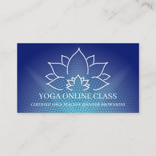 Navy Teacher Private Yoga Visitekaartje (Voorkant)