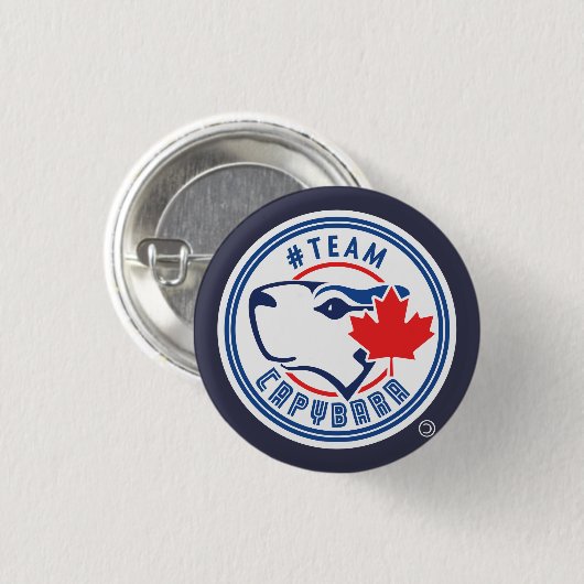 Navy Team Capybara Button (klein) (Voorkant /achterkant)