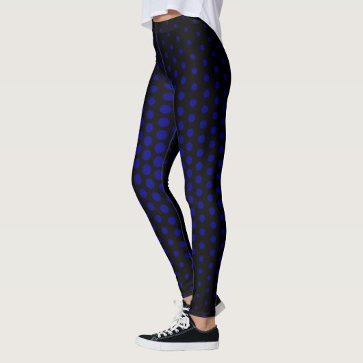 Navy Techno Dot Pattern Leggings (Links)