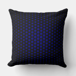 Navy Techno Stippen Modern Black Kussen