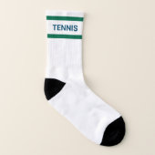 Navy Tennis Groene Streep Retro Unisex Sokken (Rechts - buiten)