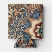 Navy Terracotta Boho Batik Floral Waterverf Blikjeskoeler (Voorkant)