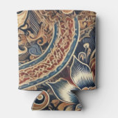 Navy Terracotta Boho Batik Floral Waterverf Blikjeskoeler (Achterkant)