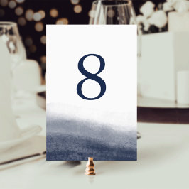 Navy Tides Table Number Kaart