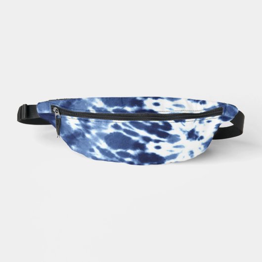 “Navy Tie-Dye” Two-Sided Print  Fanny Pack Heuptasje (Voorkant)
