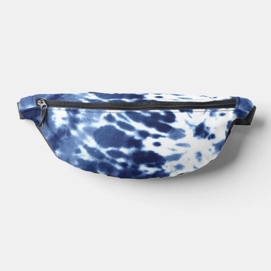 “Navy Tie-Dye” Two-Sided Print  Fanny Pack Heuptasje (Liggend)