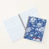 Navy Toile Notitieboek (Binnen)