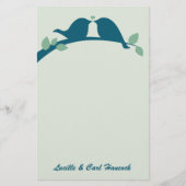 Navy Tortelduifjes Briefpapier (Voorkant)