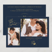 Navy Trendy Branches Wedding Celebration 2 Photos (Voorkant / Achterkant)