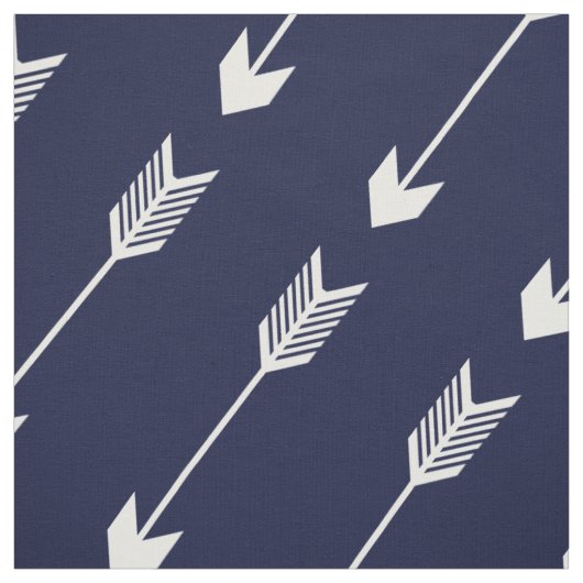 Navy Tribal Arrows Pattern Stof (Swatch)