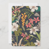  Navy Tropical Bridal Shower Uitnodiging (Achterkant)