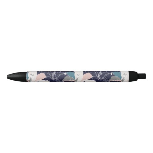 Navy Tropical Floral Pen (Voorkant)