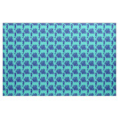 Navy Turquoise Seahorse Coastal Pattern Stof (Yard (91,4 cm))