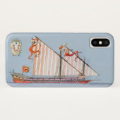Navy Tuscany Medici, Blue Nautical Case-Mate iPhone Case (Achterkant (horizontaal))