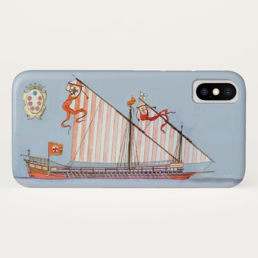 Navy Tuscany Medici, Blue Nautical Case-Mate iPhone Case (Achterkant (horizontaal))