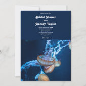 Navy Underwater Jellyfish Nautical Vrijgezellenfee Kaart (Voorkant)