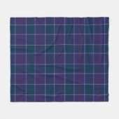 Navy US Edzell Tartan Pset Fleece Deken (Voorkant (Horizontaal))