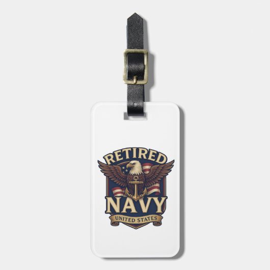 Navy USN VETERAN Bagagelabel (Voorkant verticaal)